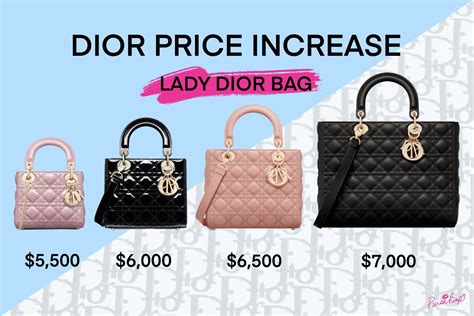 lady dior price list